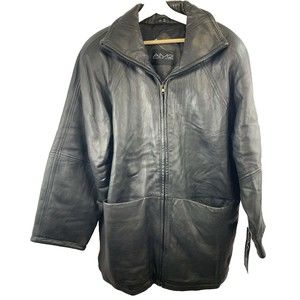 AM2 Andrew Marc NY Black Super Silky Soft Lamb Leather, Mens Sze M, Vintage, NWT